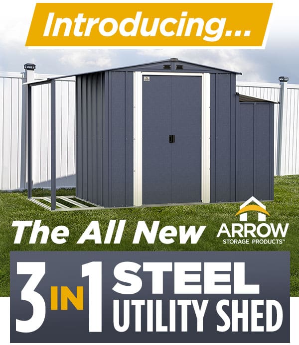 Introducing the All New 3 in 1 Steel Utility Shed