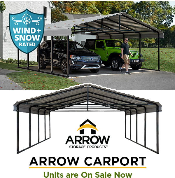 Arrow Carport Units are On Sale Now